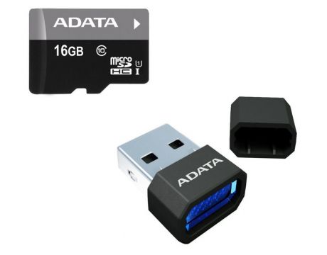 16GB microSDHC ADATA microReader Ver.3, черен/син на супер цени
