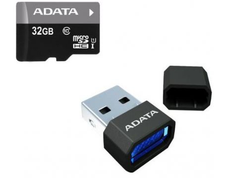 32GB microSDHC ADATA microReader Ver.3, черен/син на супер цени