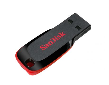 32GB SanDisk Cruzer Blade, черен/червен на супер цени