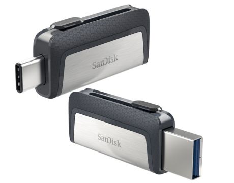 128GB SanDisk Ultra Dual Drive, черен/сребрист на супер цени