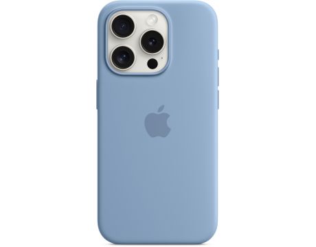 Apple Silicone MagSafe за Apple iPhone 15 Pro, Winter Blue на супер цени