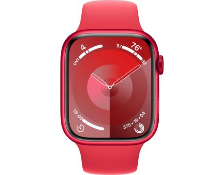 Apple Watch Series 9 GPS, 41 мм, M/L, Aluminium, (PRODUCT)RED на супер цени