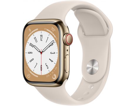 Apple Watch Series 8 GPS, Cellular, 45мм, Gold/Starlight на супер цени