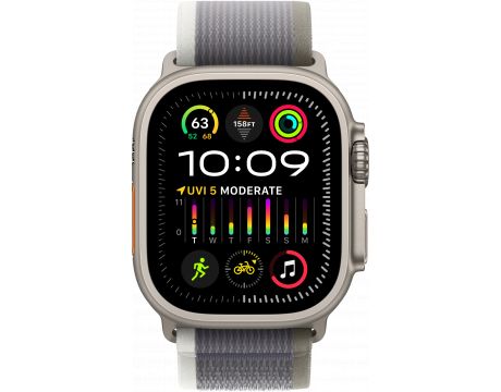 Apple Watch Ultra 2 GPS, Cellular, 49 мм, S/M, Titanium, Green-Grey на супер цени