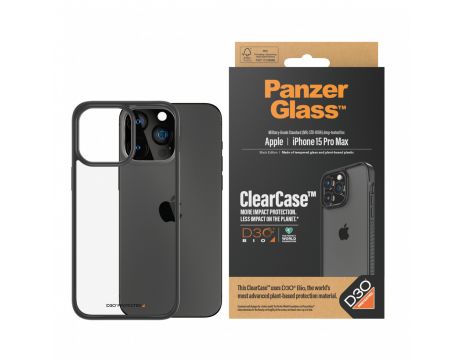 PanzerGlass Clearcase с D3O за Apple iPhone 15 Pro Max, прозрачен/черен на супер цени