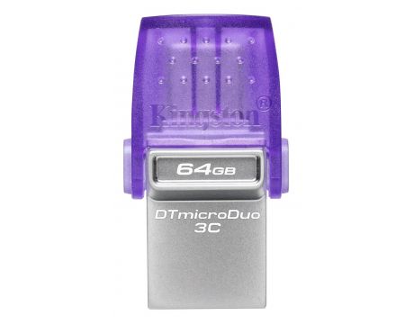 64GB Kingston DataTraveler microDuo 3C, лилав/сив на супер цени