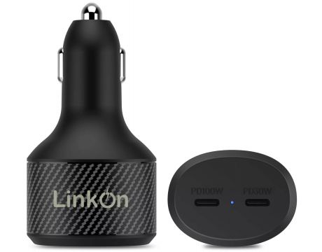 LinkOn 130W USB-C Car Charger, черен на супер цени