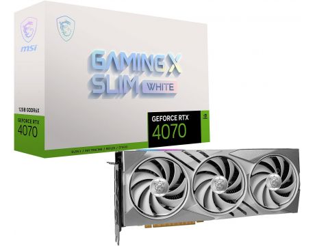 MSI GeForce RTX 4070 12GB Gaming X Slim White DLSS 3 на супер цени