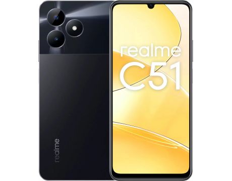 Realme C51, 4GB, 128GB, Carbon Black на супер цени