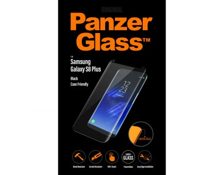 PanzerGlass CaseFriendly за Samsung Galaxy S8+, прозрачен/черен на супер цени
