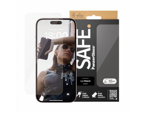 SAFE UWF за Apple iPhone 15, прозрачен на супер цени